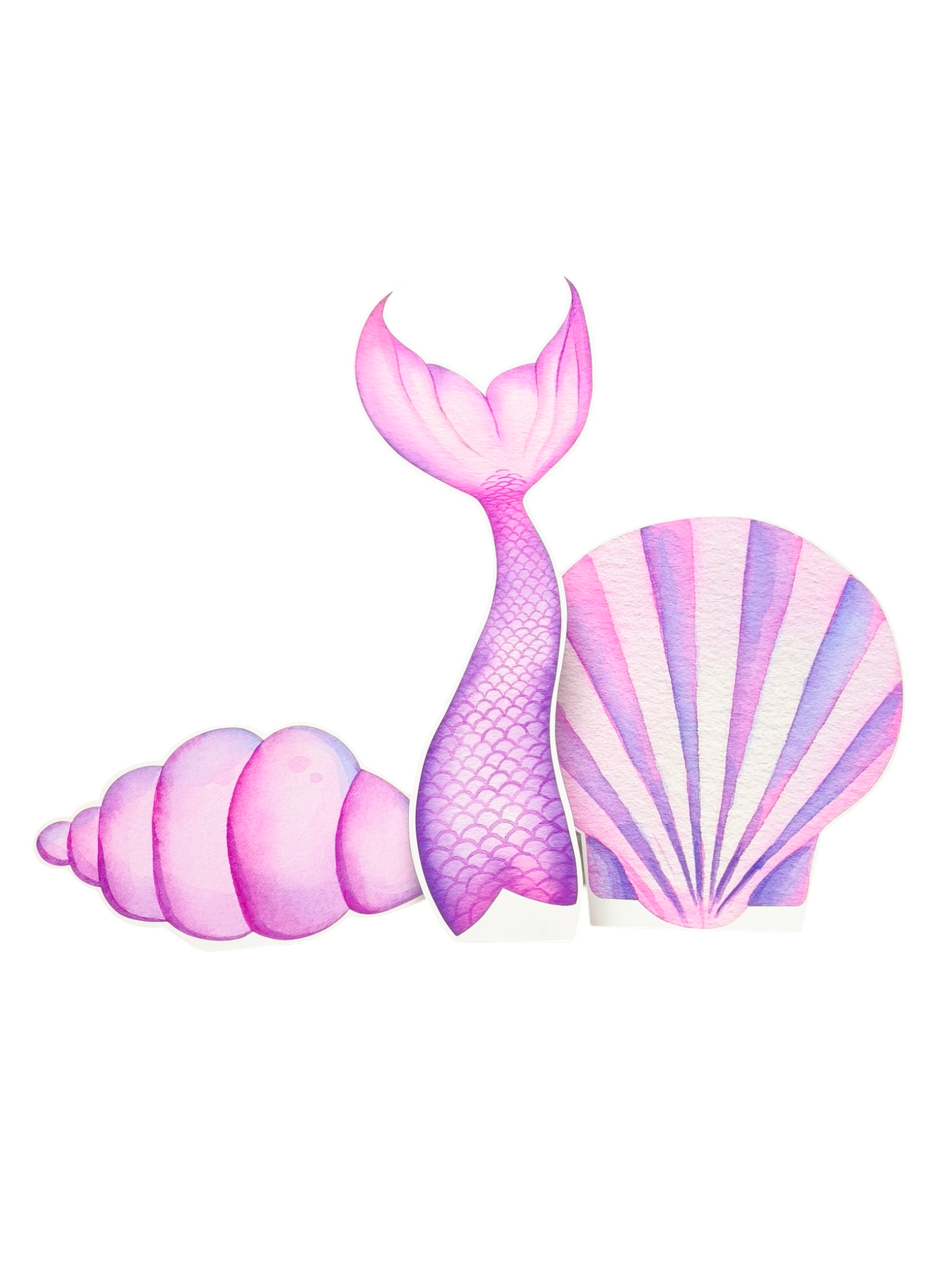 Cut-outs zeemeerminthema 3-delige set